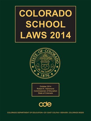 cover image of Colorado School Laws